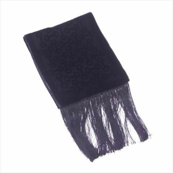 Gucci Scarf Black Woman unisex Authentic Used - Picture 1 of 5